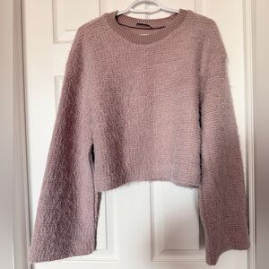 Zara Soft Textured Mauve Sweater